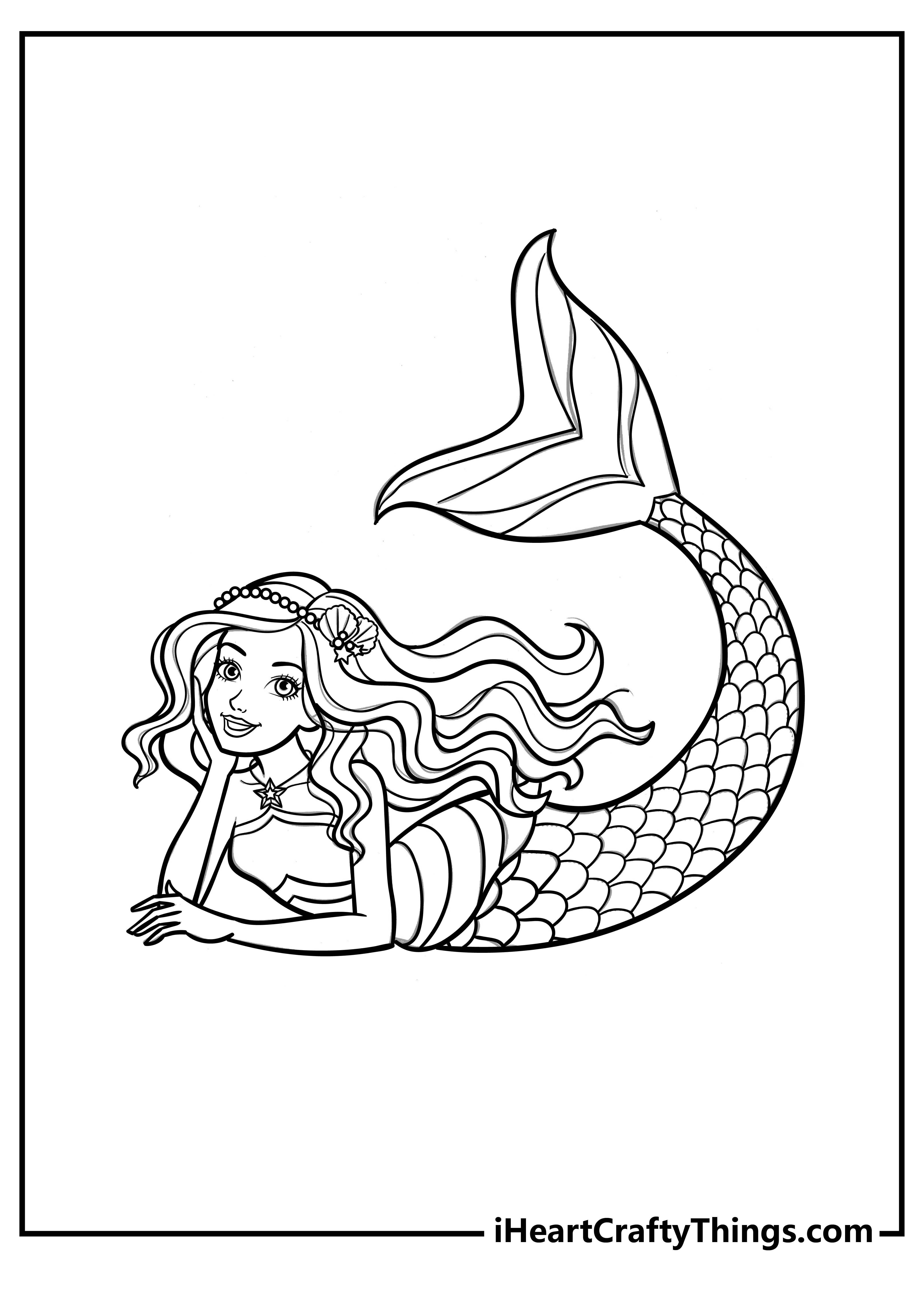 60 Printable Pretty Mermaid Coloring Pages 31