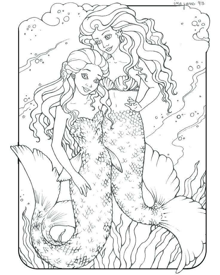 60 Printable Pretty Mermaid Coloring Pages 45