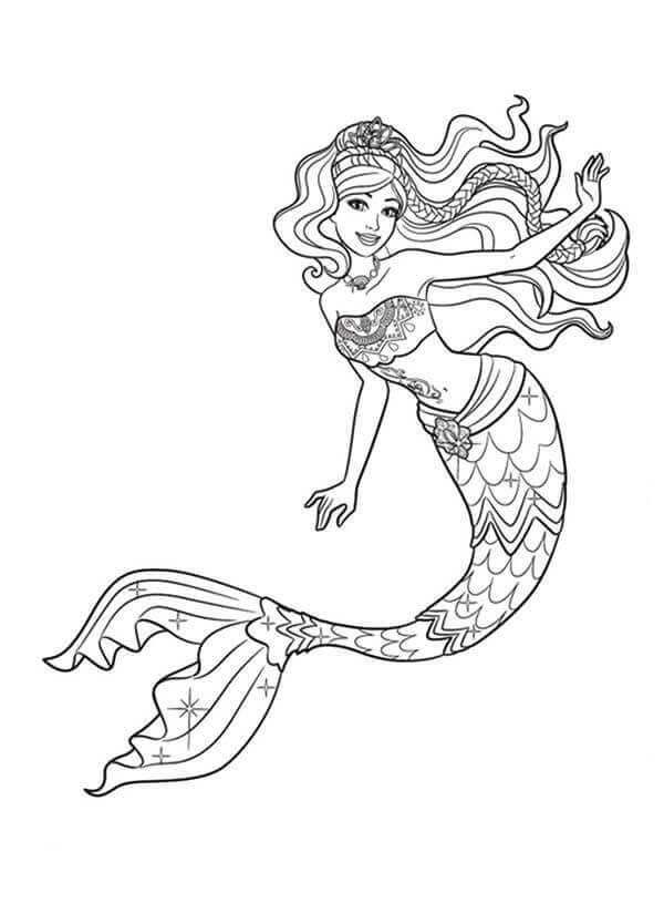 60 Printable Pretty Mermaid Coloring Pages 50