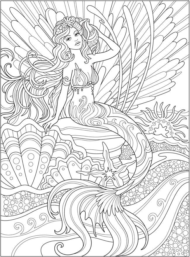 60 Printable Pretty Mermaid Coloring Pages 52