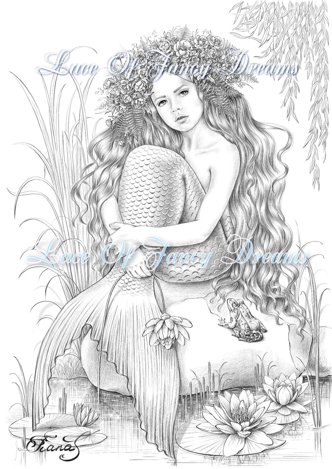 60 Printable Pretty Mermaid Coloring Pages 55