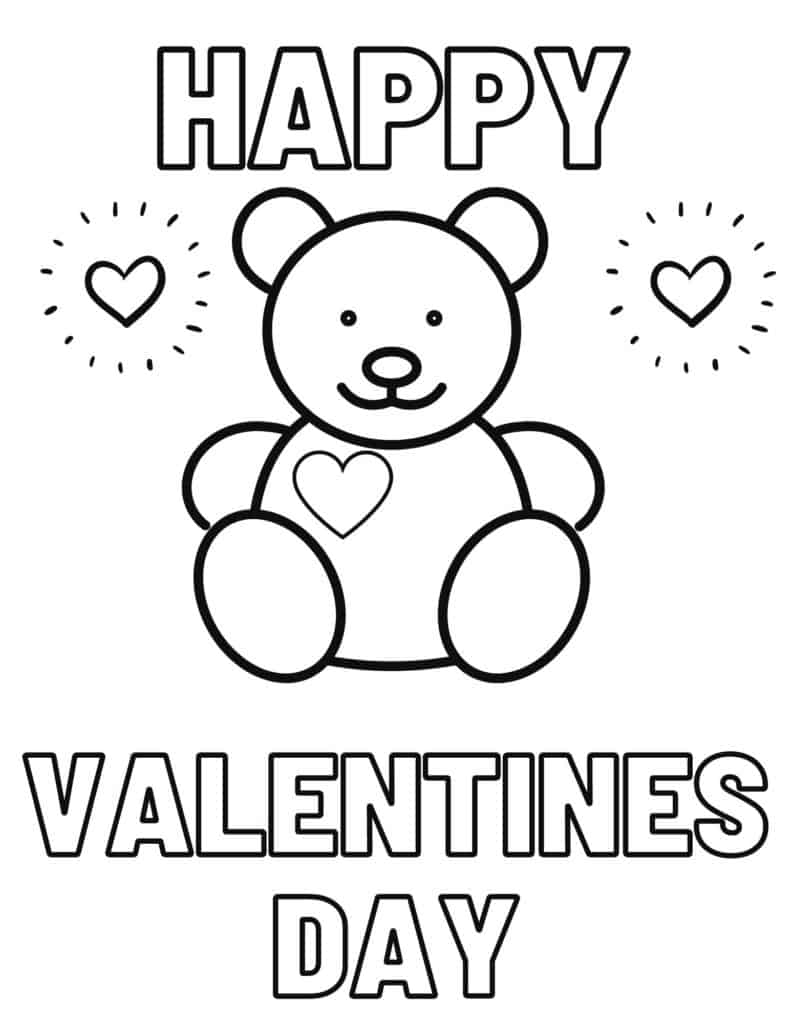 60 Printable Valentine Day Coloring 13