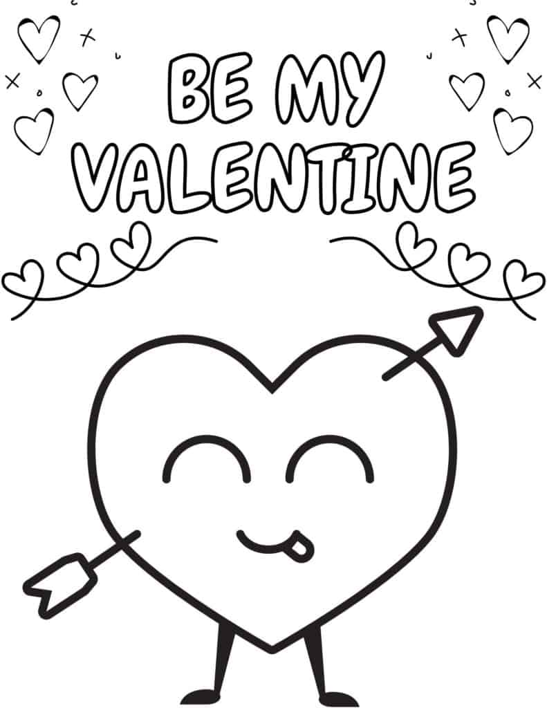 60 Printable Valentine Day Coloring 20