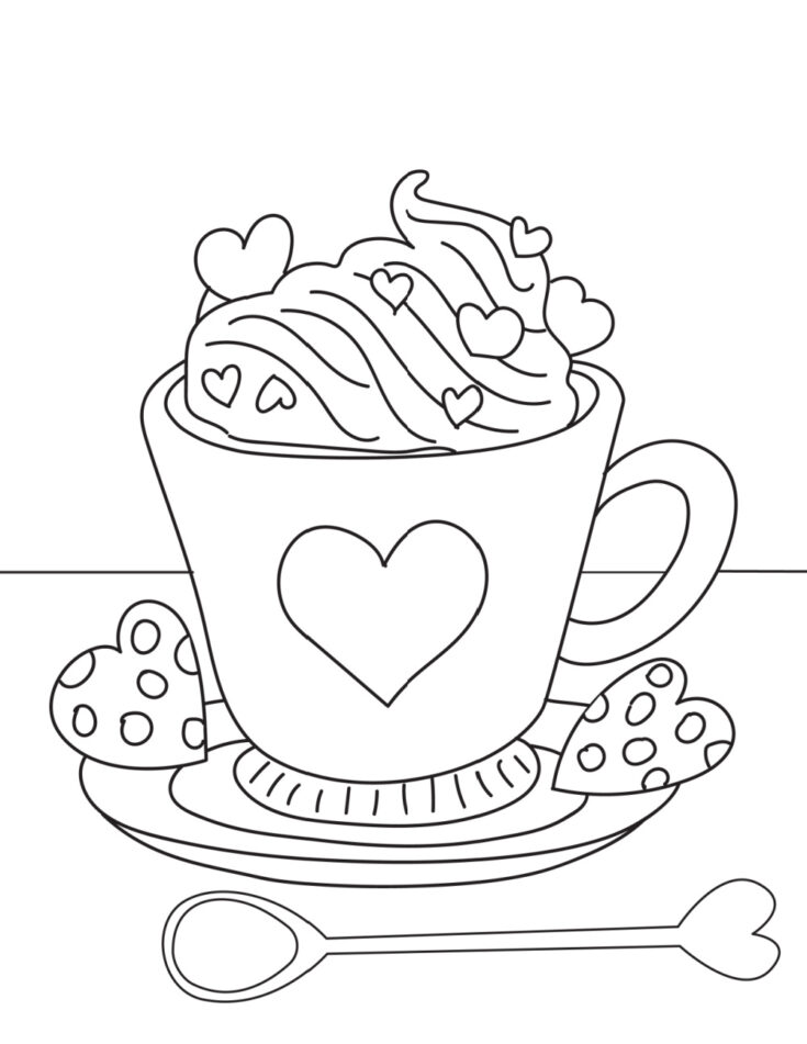 60 Printable Valentine Day Coloring 38