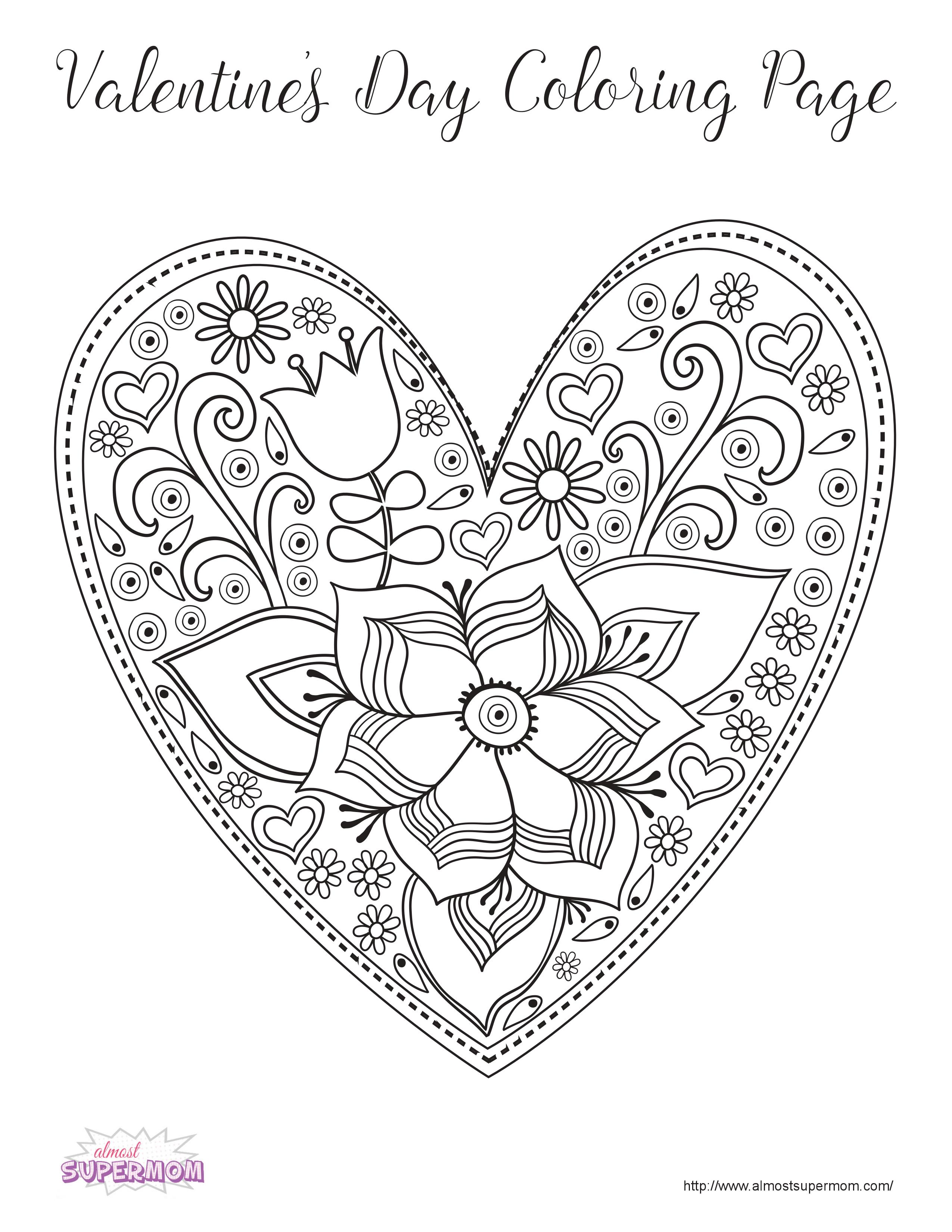 60 Printable Valentine Day Coloring 44