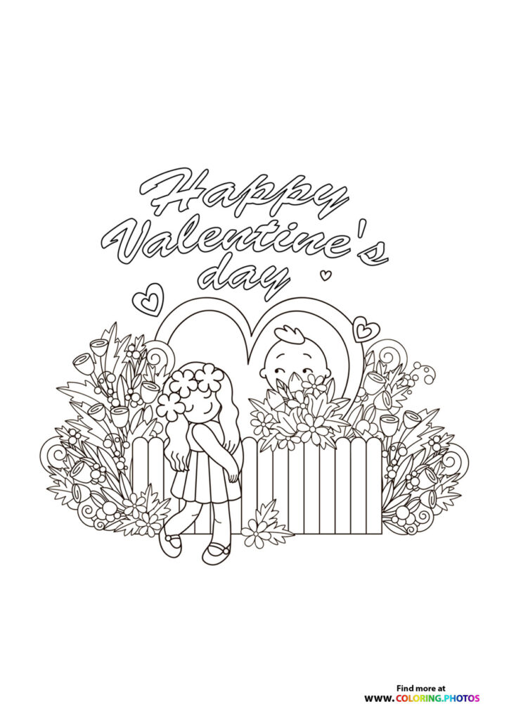 60 Printable Valentine Day Coloring 47