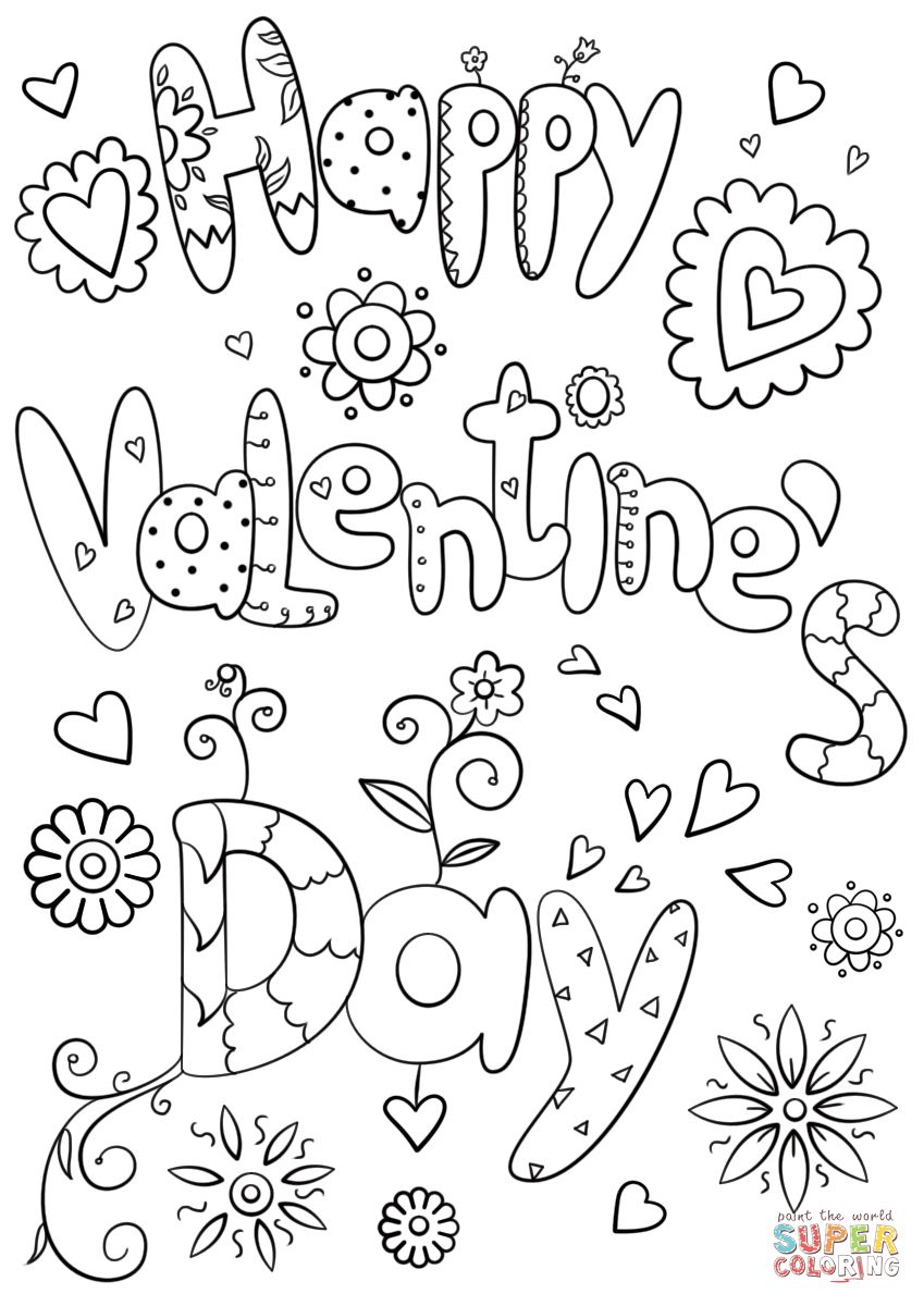 60 Printable Valentine Day Coloring 55