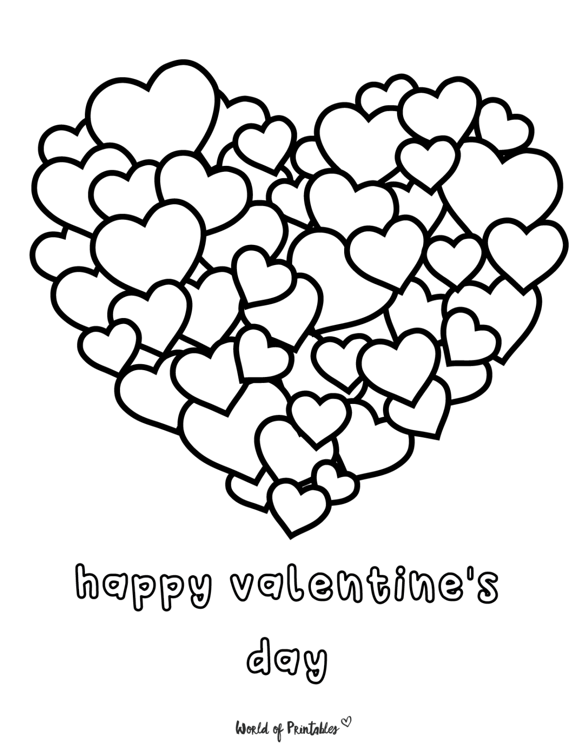 60 Printable Valentine Day Coloring 56