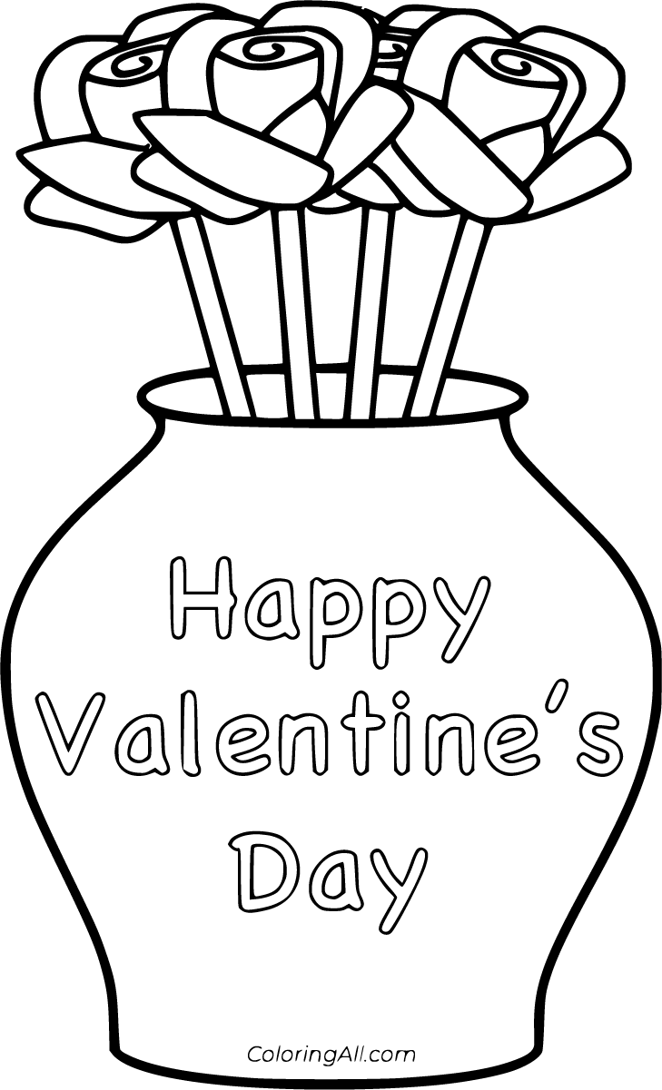 60 Printable Valentine Day Coloring 57