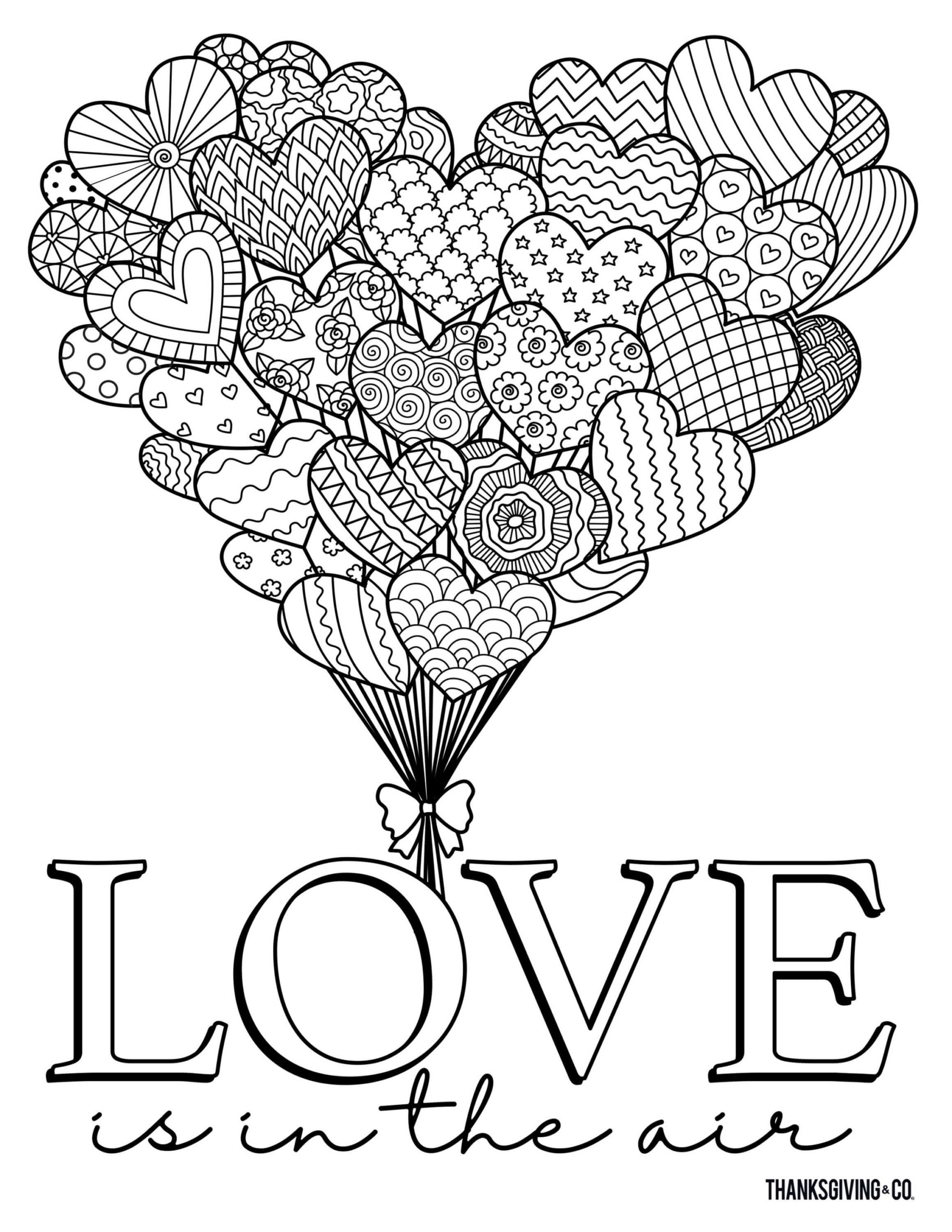 60 Printable Valentine Day Coloring 58