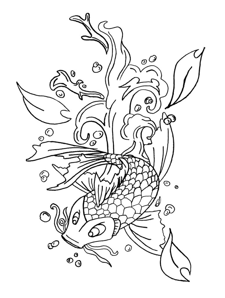 Get 85 Koi Fish Coloring Pages Ideas 38