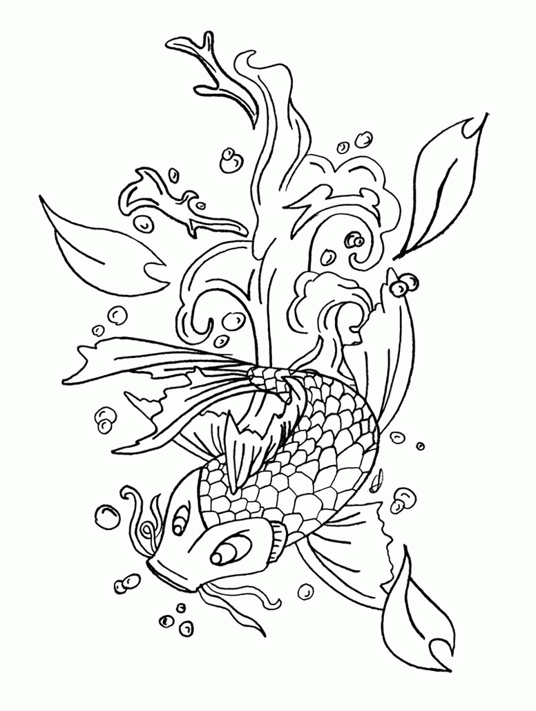 Get 85 Koi Fish Coloring Pages Ideas 39