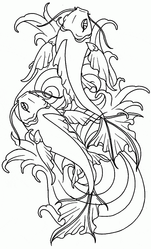 Get 85 Koi Fish Coloring Pages Ideas 44