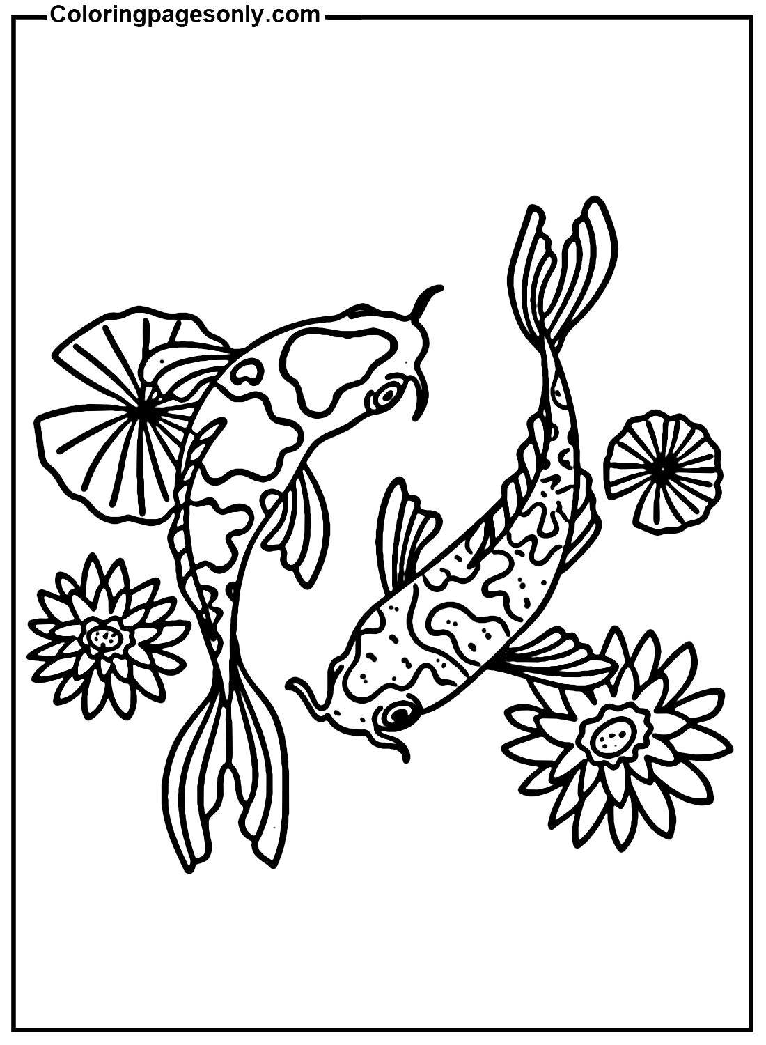 Get 85 Koi Fish Coloring Pages Ideas 46