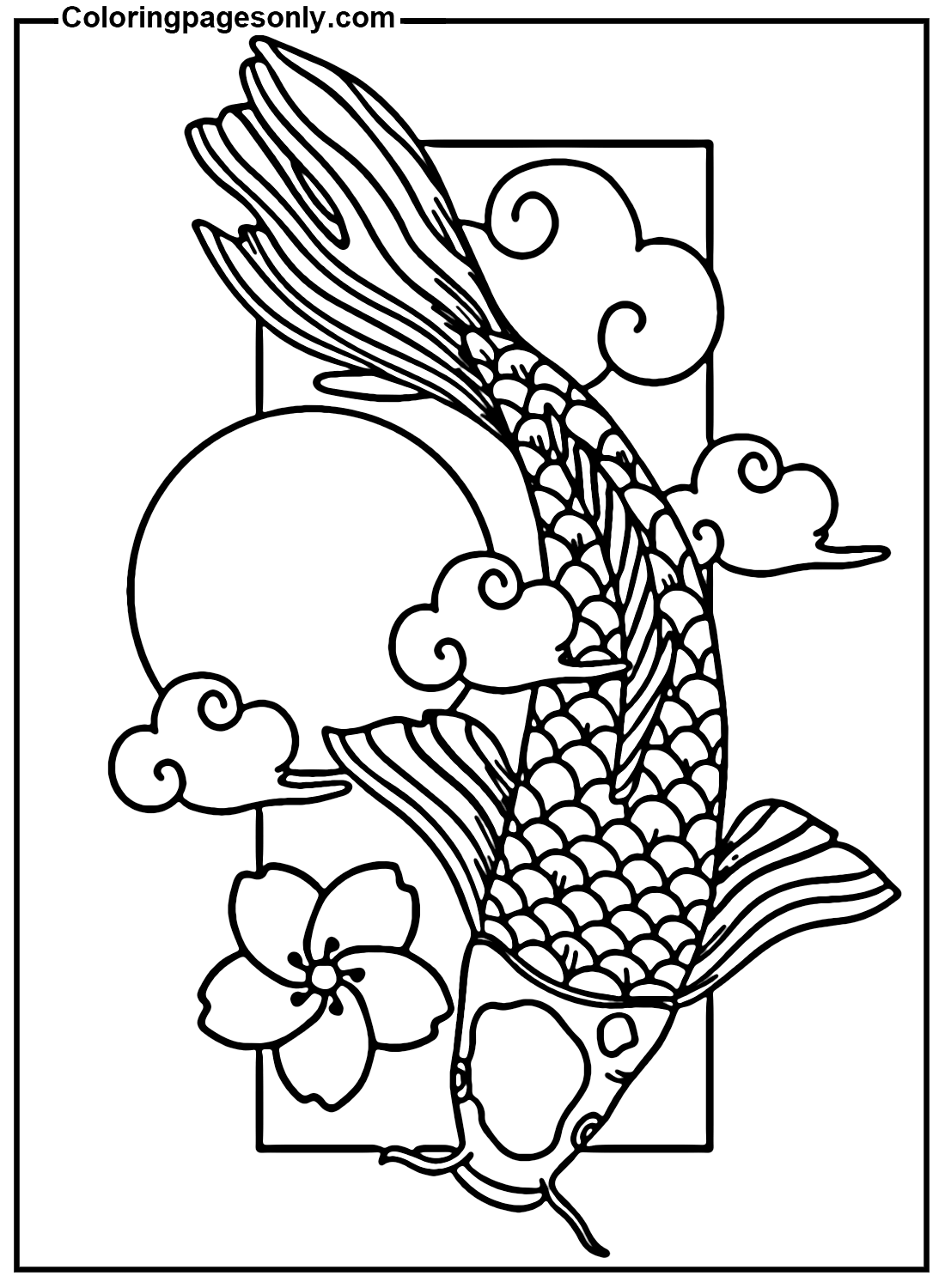 Get 85 Koi Fish Coloring Pages Ideas 47