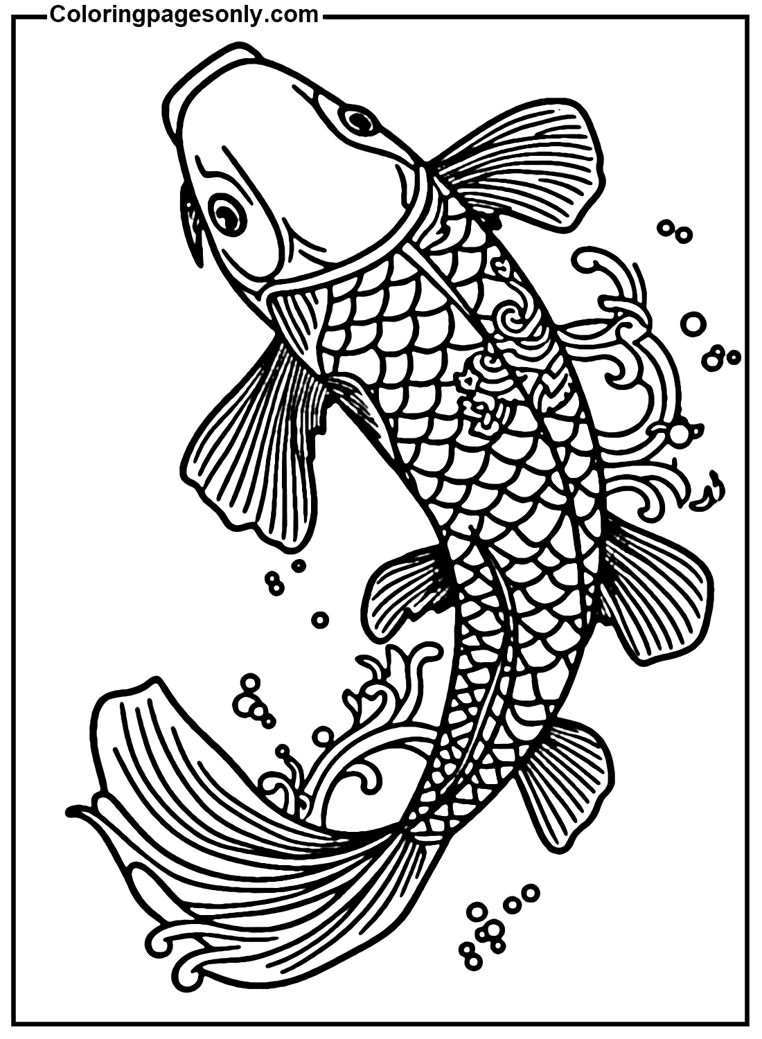 Get 85 Koi Fish Coloring Pages Ideas 50