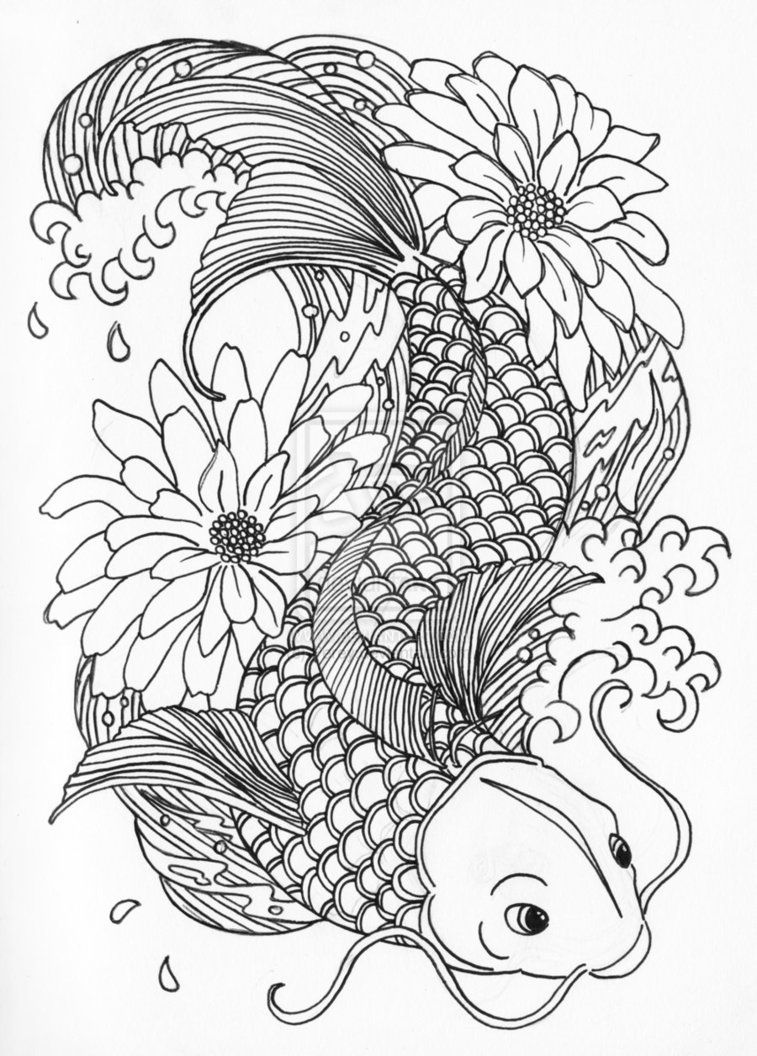 Get 85 Koi Fish Coloring Pages Ideas 52