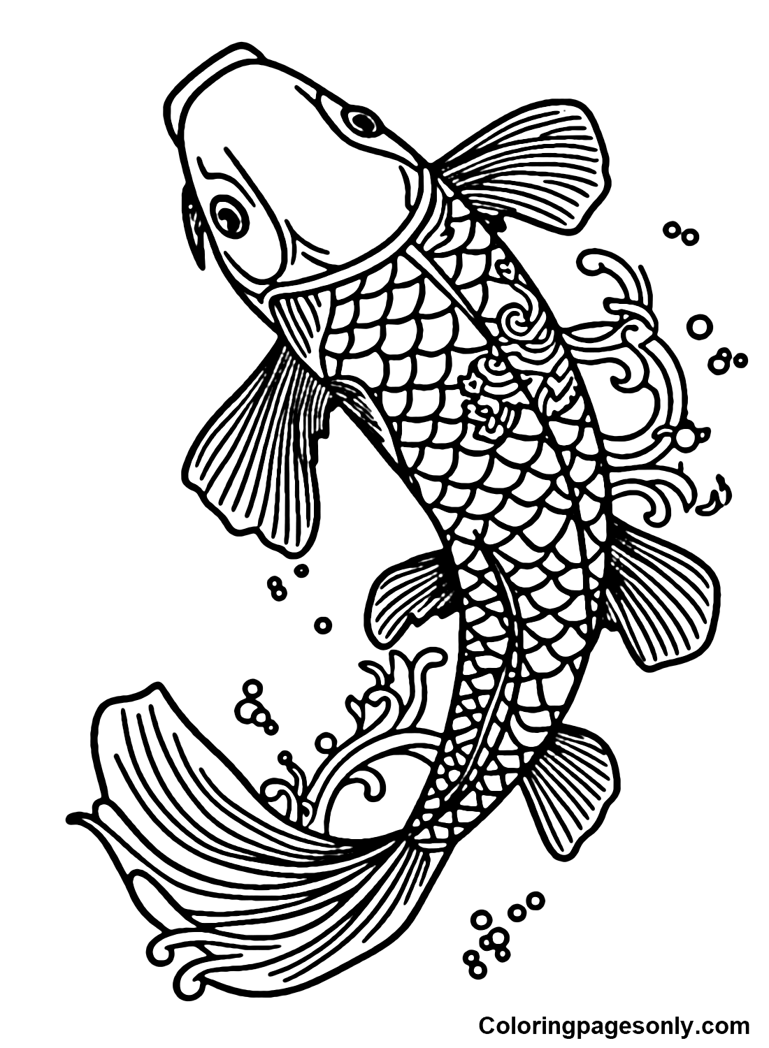 Get 85 Koi Fish Coloring Pages Ideas 55