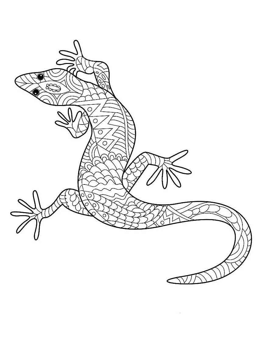 Get 85 Lizard Printable Coloring Pages Ideas 15