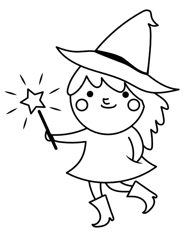 35 Printable Cute Witch Coloring Pages 10