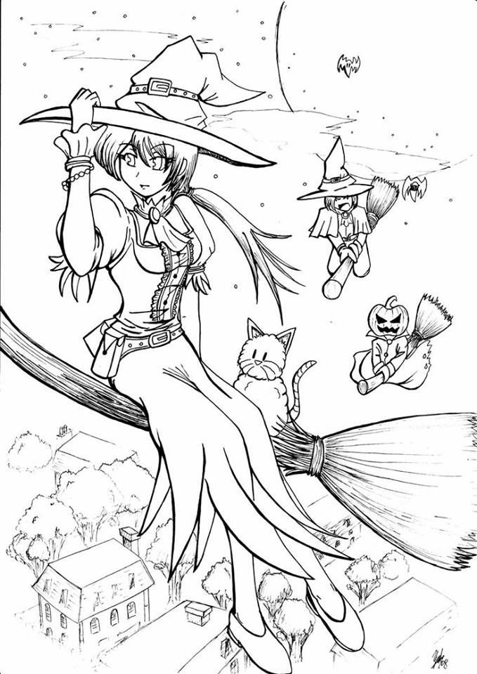 35 Printable Cute Witch Coloring Pages 11