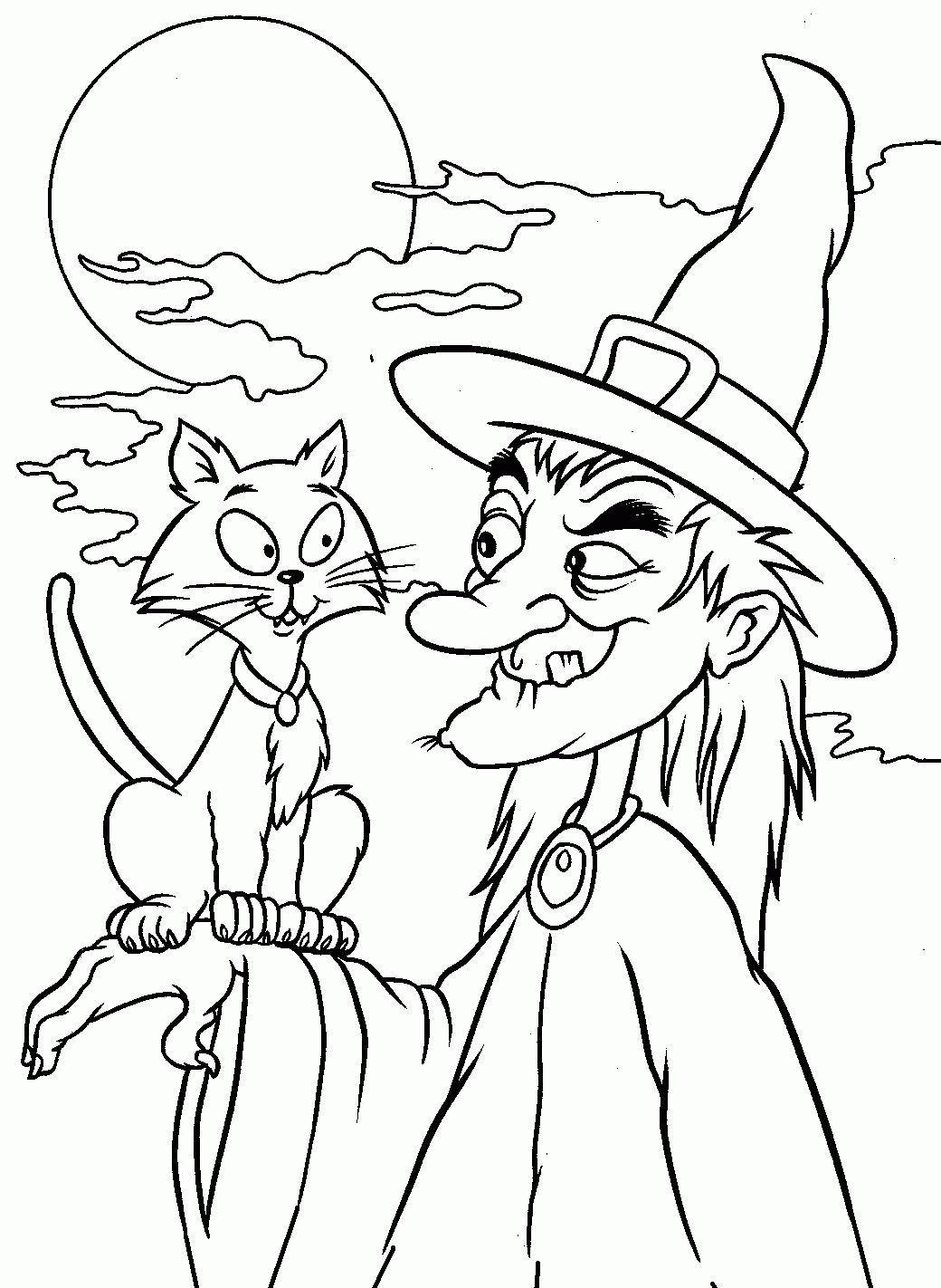 35 Printable Cute Witch Coloring Pages 15