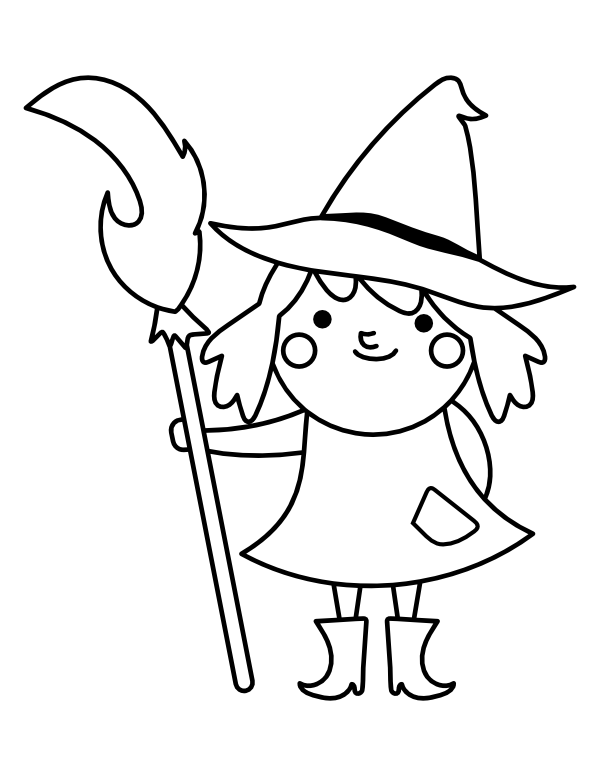 35 Printable Cute Witch Coloring Pages 17