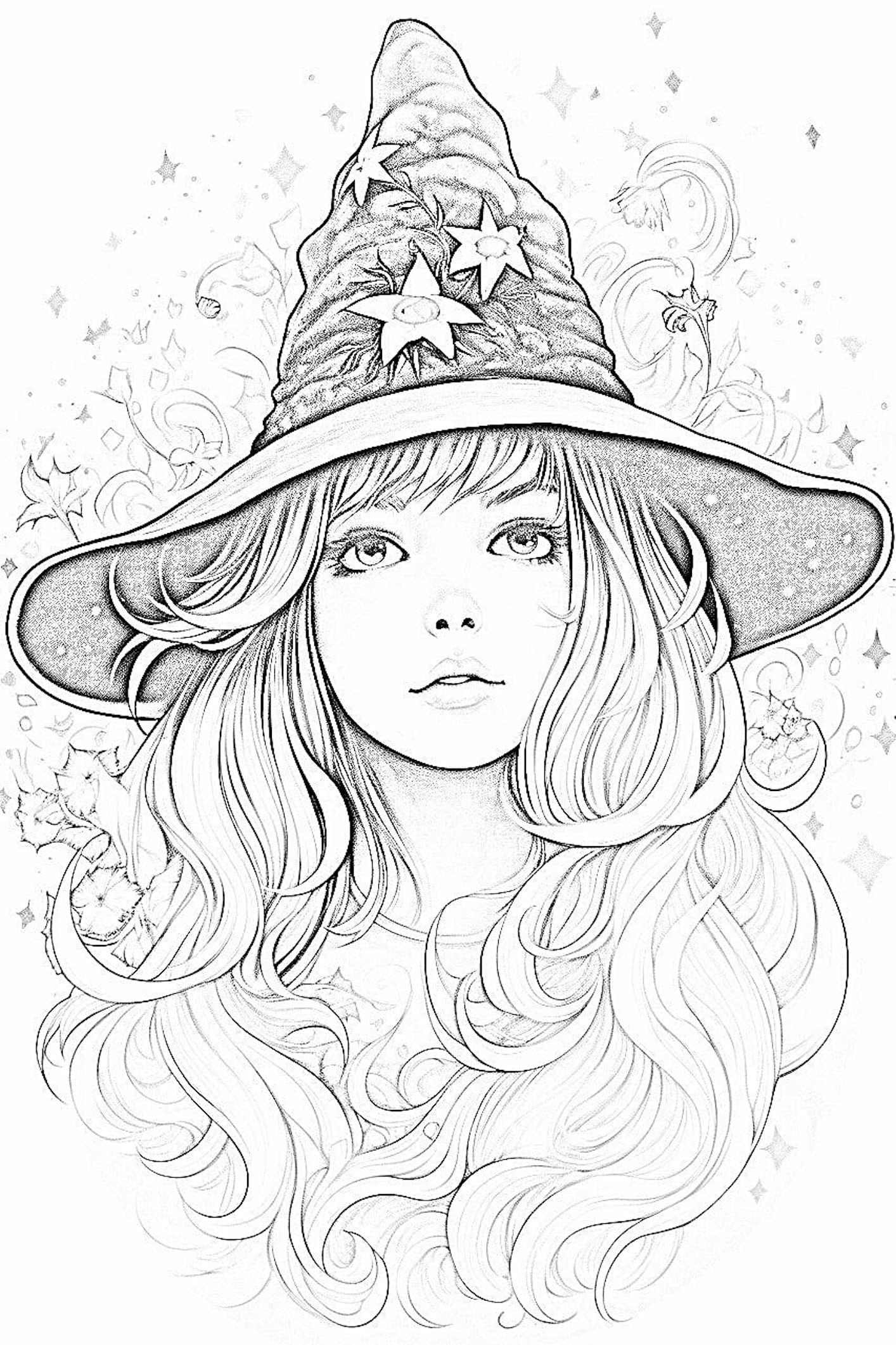 35 Printable Cute Witch Coloring Pages 18