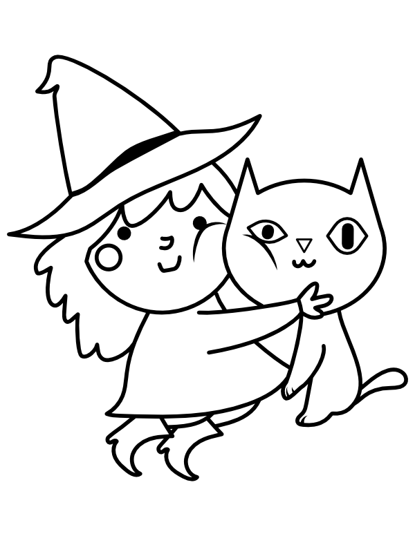 35 Printable Cute Witch Coloring Pages 19