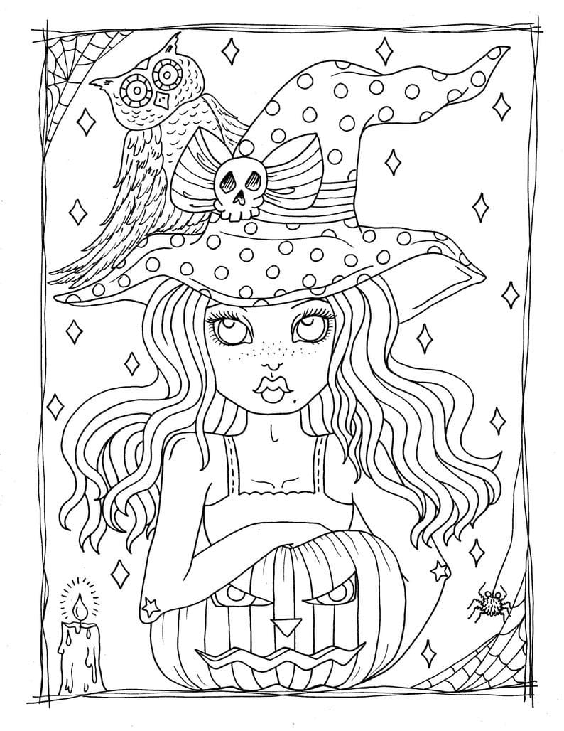 35 Printable Cute Witch Coloring Pages 20