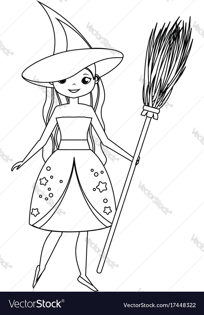 35 Printable Cute Witch Coloring Pages 22