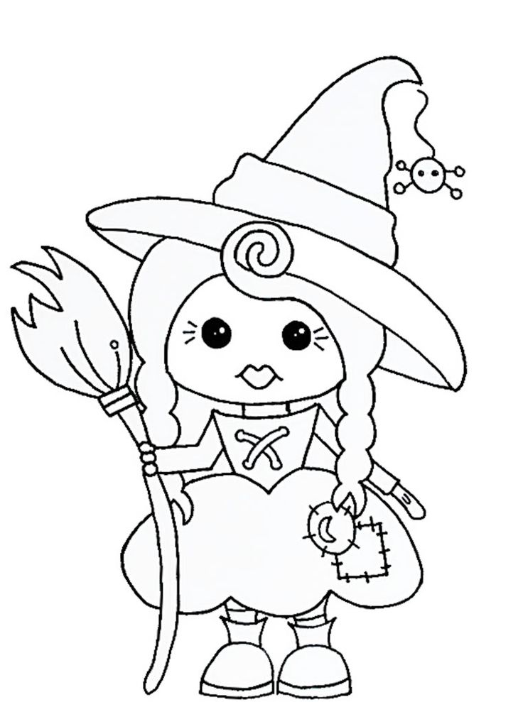 35 Printable Cute Witch Coloring Pages 26