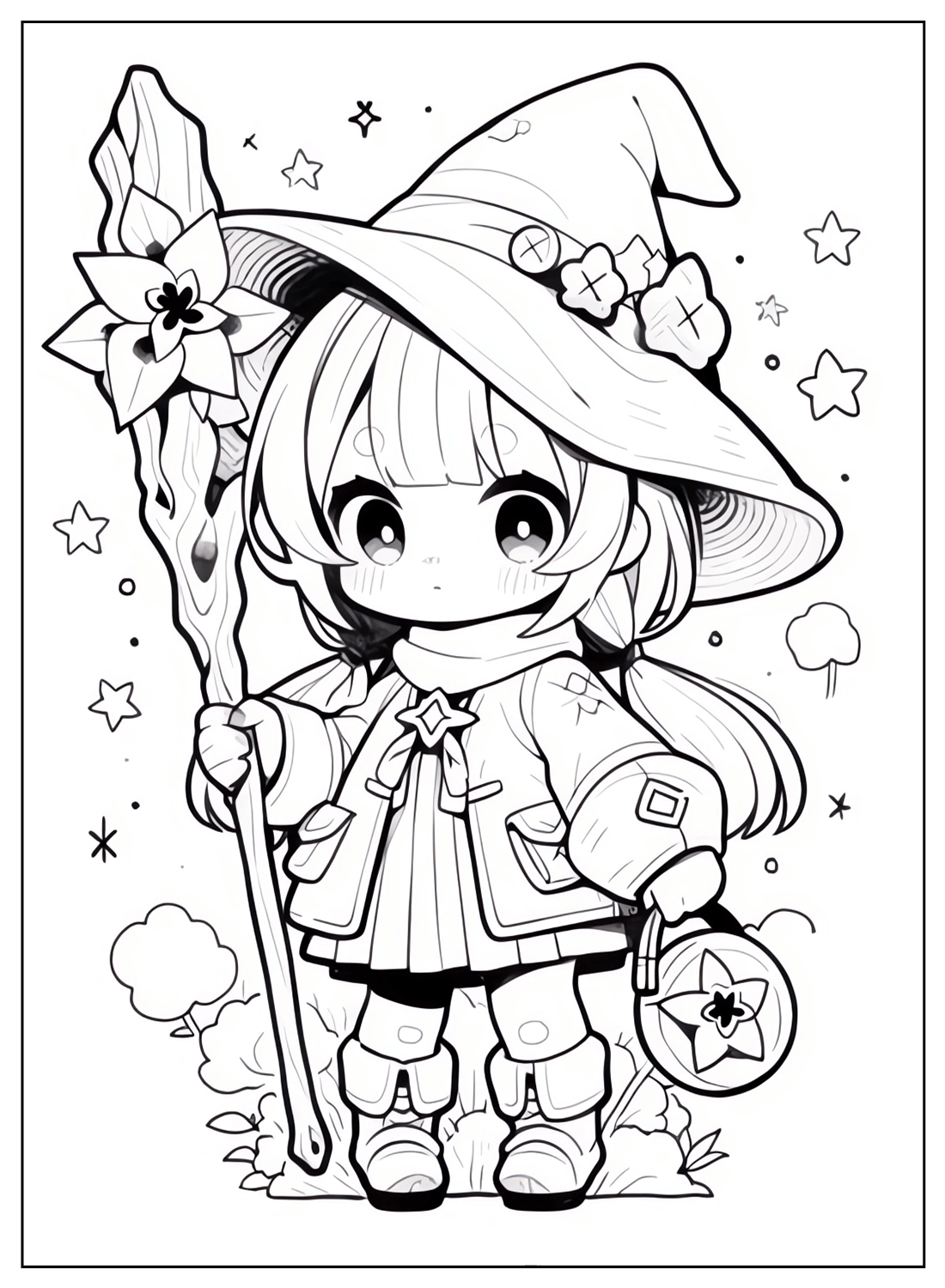 35 Printable Cute Witch Coloring Pages 28