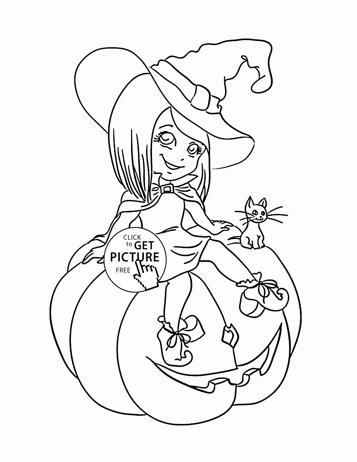 35 Printable Cute Witch Coloring Pages 3