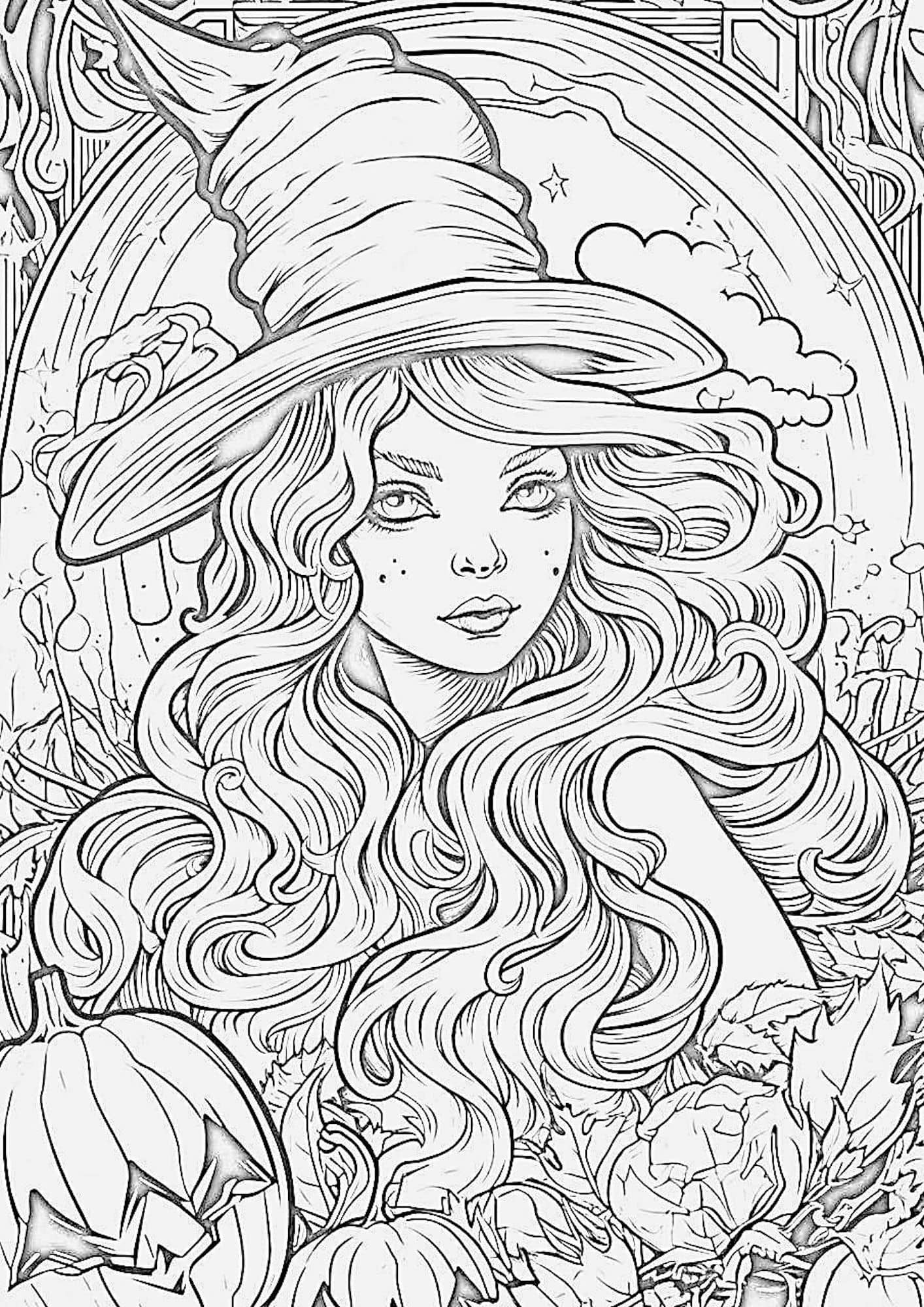 35 Printable Cute Witch Coloring Pages 30