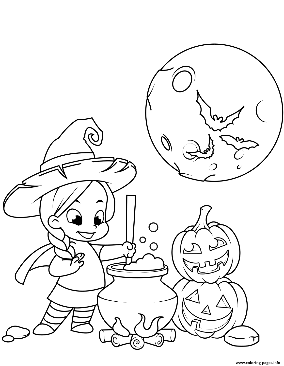 35 Printable Cute Witch Coloring Pages 33