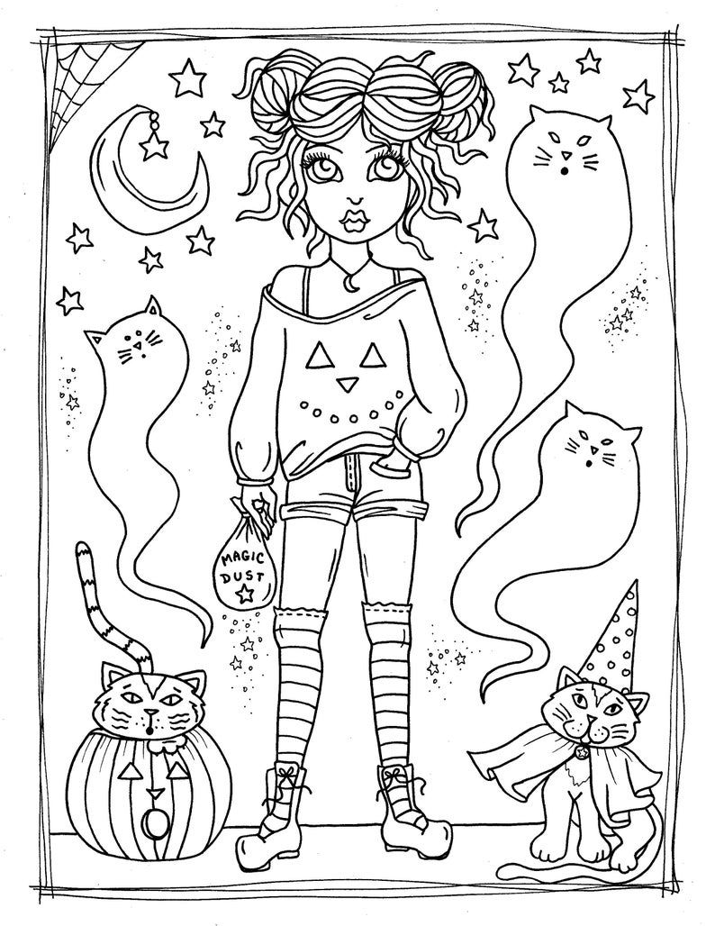 35 Printable Cute Witch Coloring Pages 35
