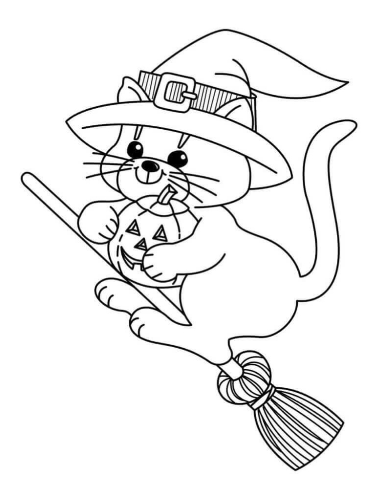 35 Printable Cute Witch Coloring Pages 5