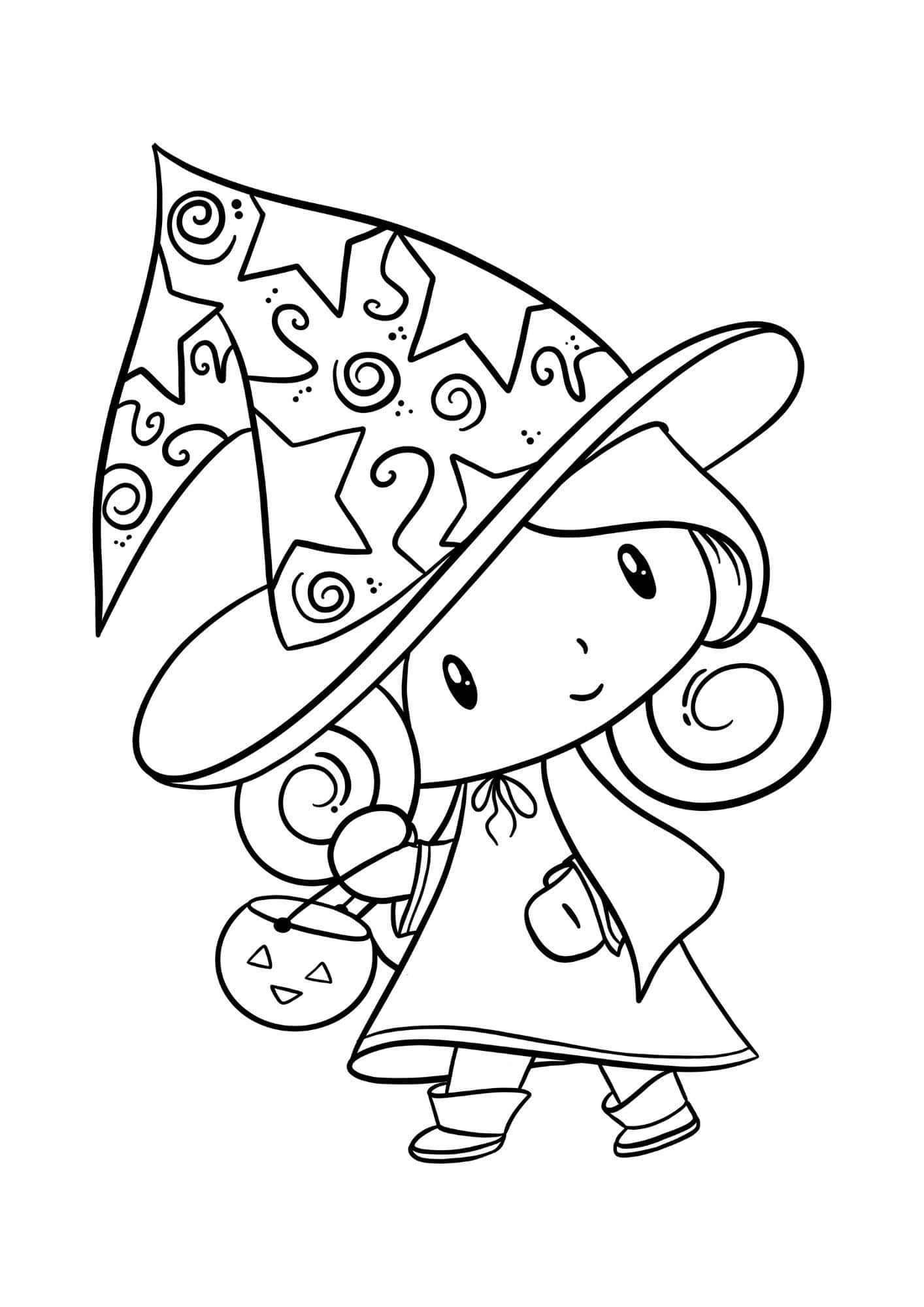 35 Printable Cute Witch Coloring Pages 9