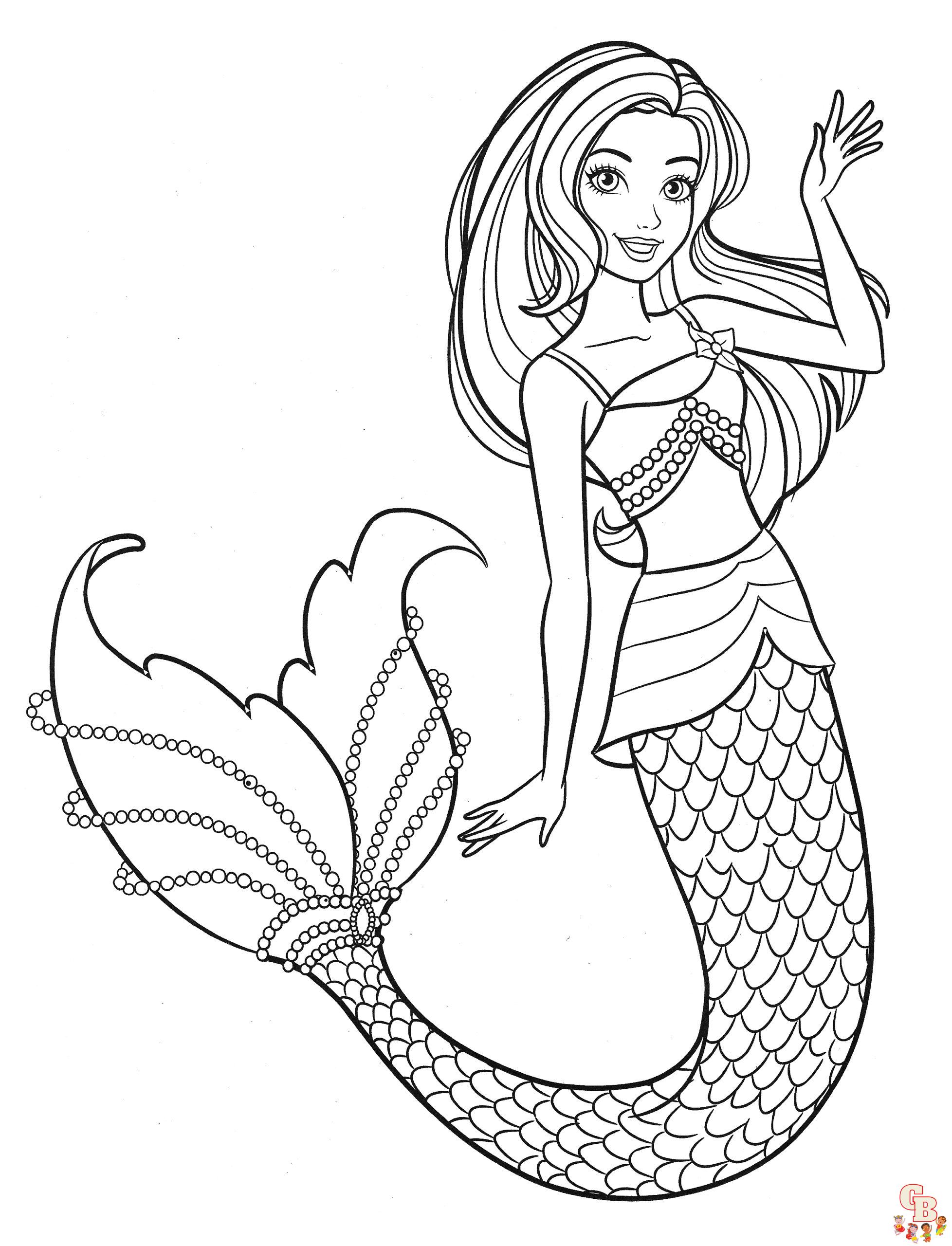 Save 60 Beautiful Mermaid Coloring Pages Ideas 1