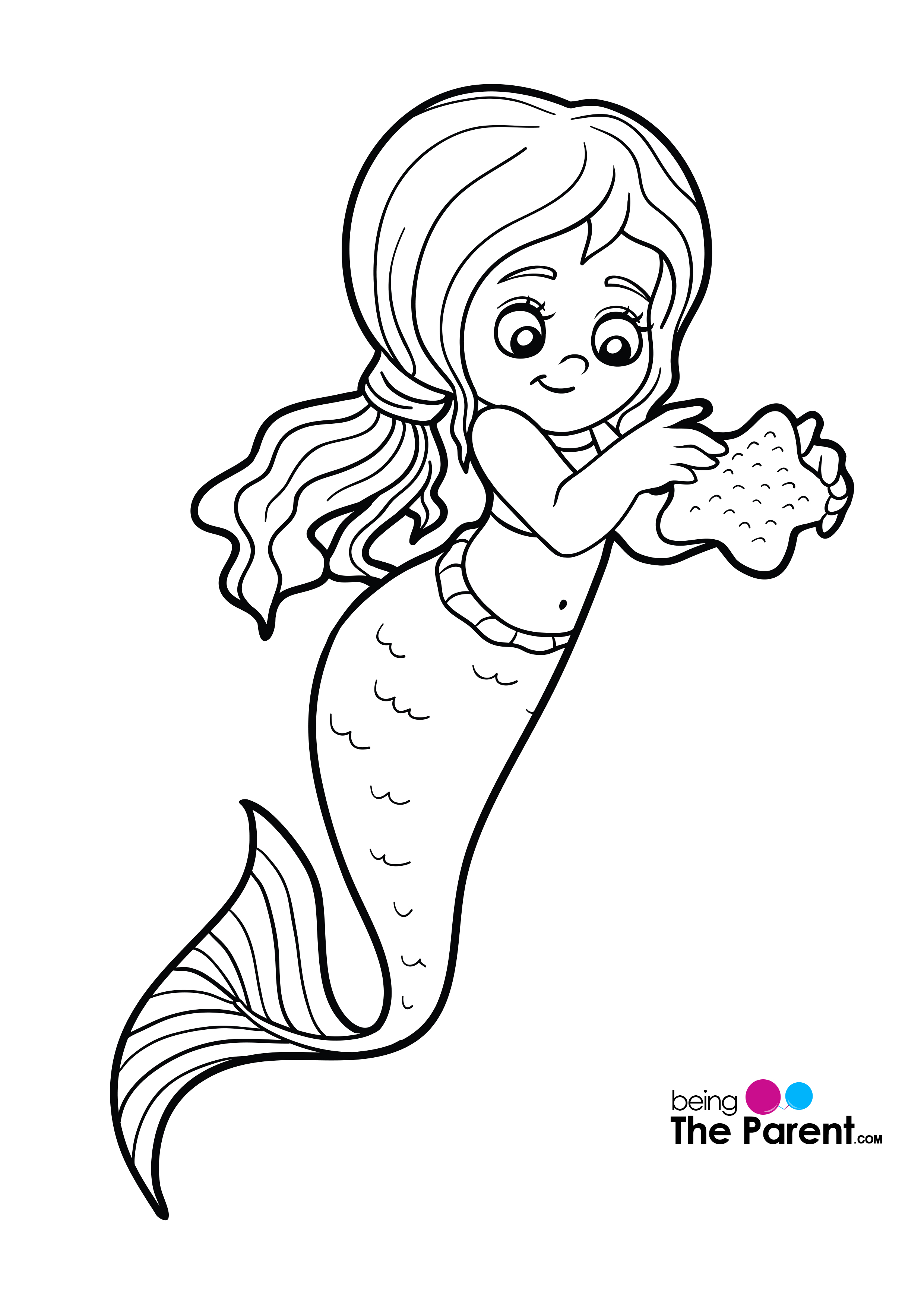 Save 60 Beautiful Mermaid Coloring Pages Ideas 18