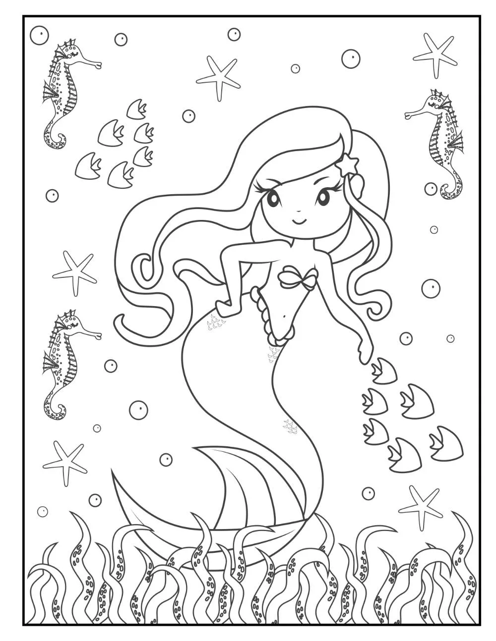 Save 60 Beautiful Mermaid Coloring Pages Ideas 20