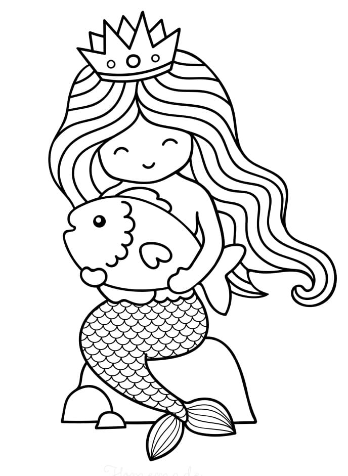 Save 60 Beautiful Mermaid Coloring Pages Ideas 23