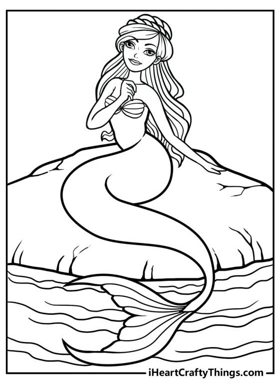 Save 60 Beautiful Mermaid Coloring Pages Ideas 32