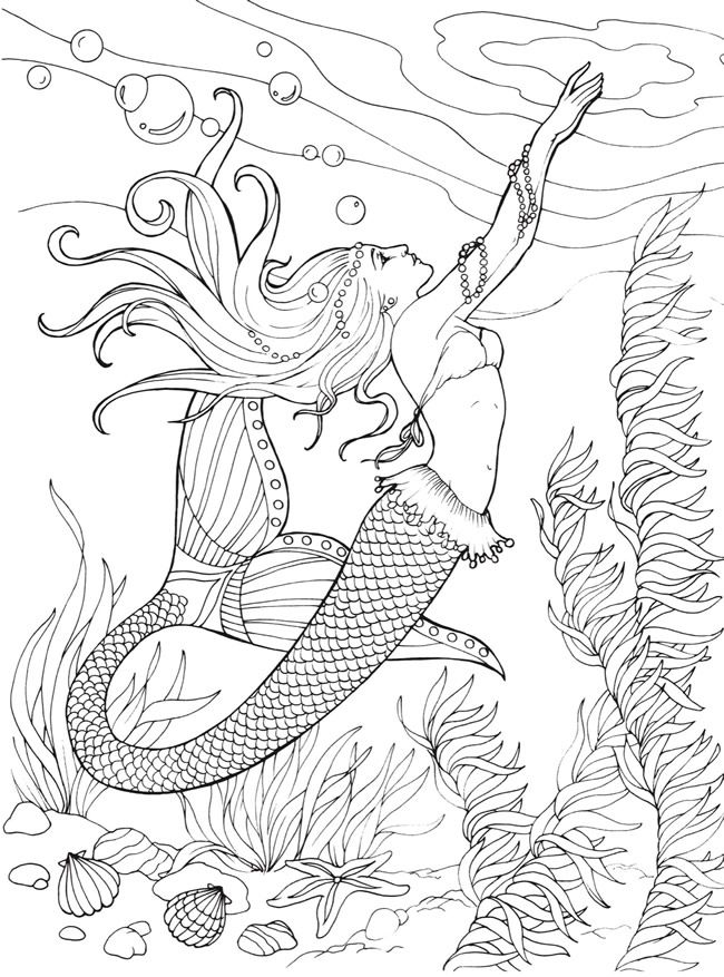 Save 60 Beautiful Mermaid Coloring Pages Ideas 33